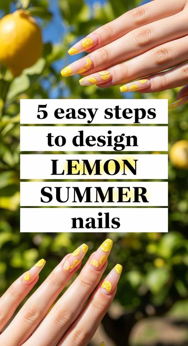 5 Easy Steps To Design Lemon Summer Nails 6a031a1690d51