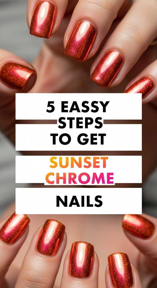 5 Easy Steps To Get Sunset Chrome Nails 6a0595dfce3fc