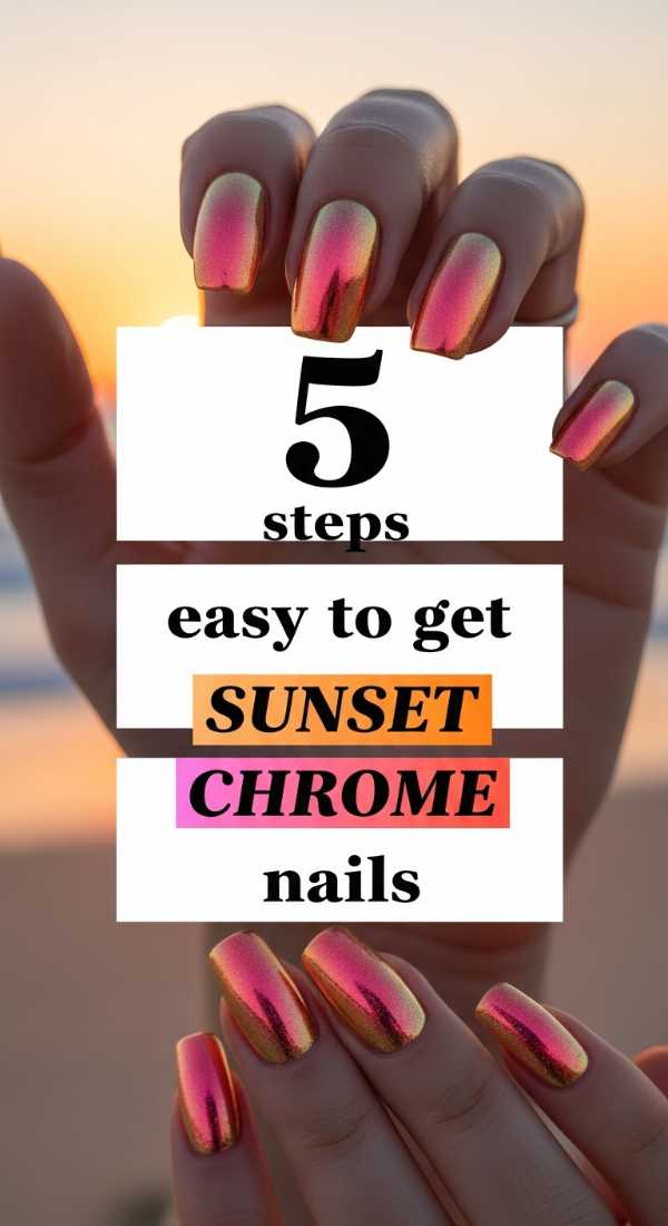 5 Easy Steps To Get Sunset Chrome Nails 6a059b3ce7c8d
