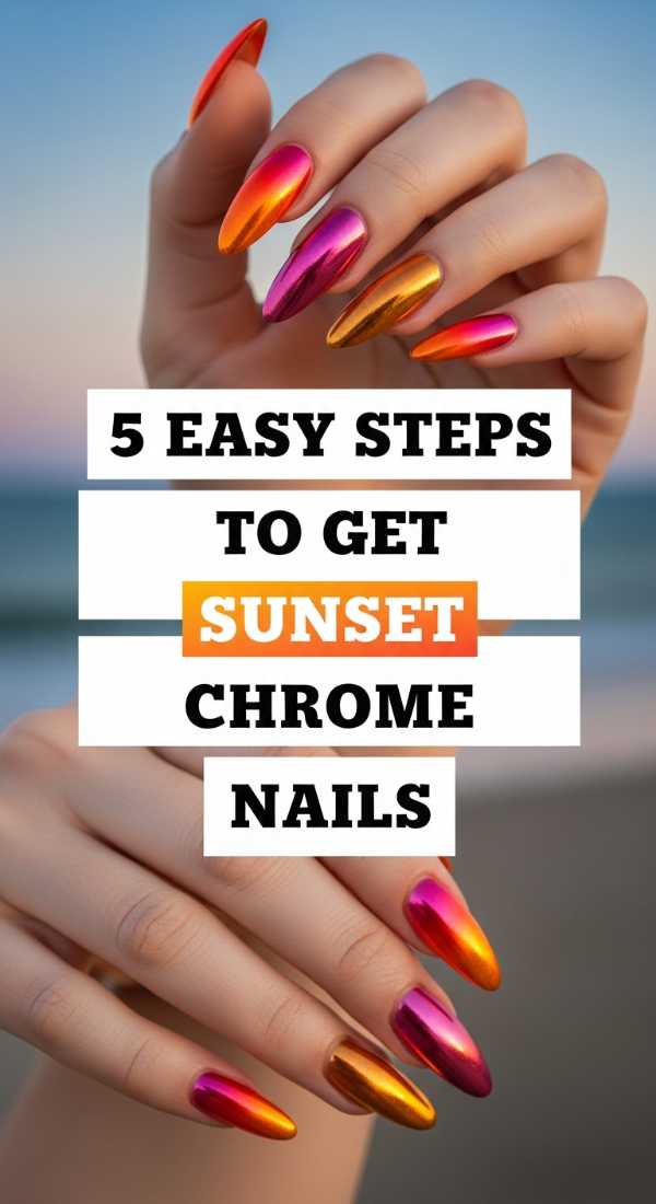 5 Easy Steps To Get Sunset Chrome Nails 6a059f7e01392