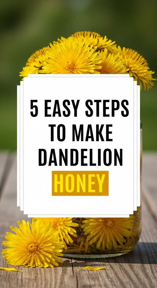 5 Easy Steps To Make Dandelion Honey 69fd8885989c5
