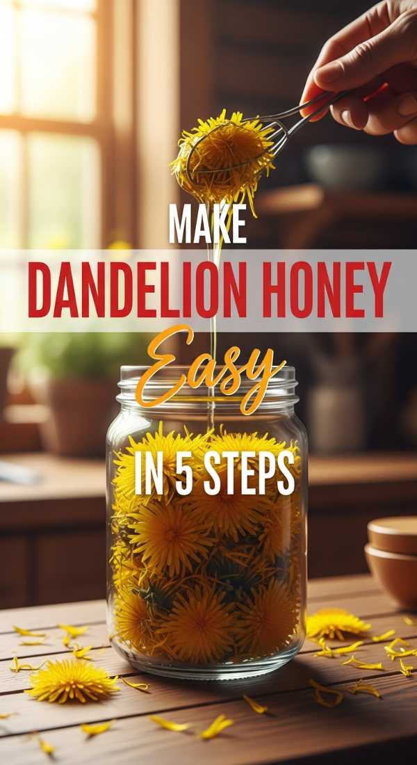 5 Easy Steps To Make Dandelion Vegan Honey 69f5d74a404ae