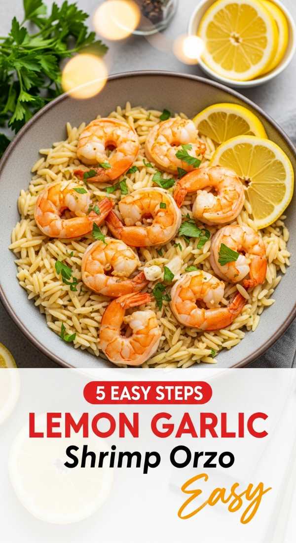 5 Easy Steps To Make Lemon Garlic Shrimp Orzo 69f721ed9dc4e