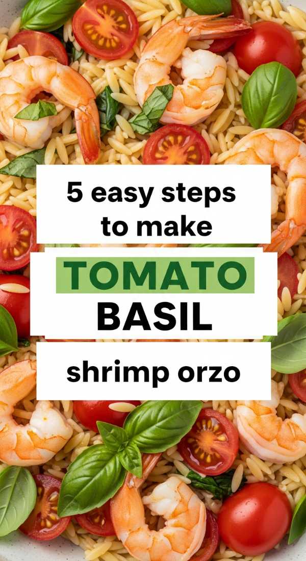 5 Easy Steps To Make Tomato Basil Shrimp Orzo 69f47f53b377f