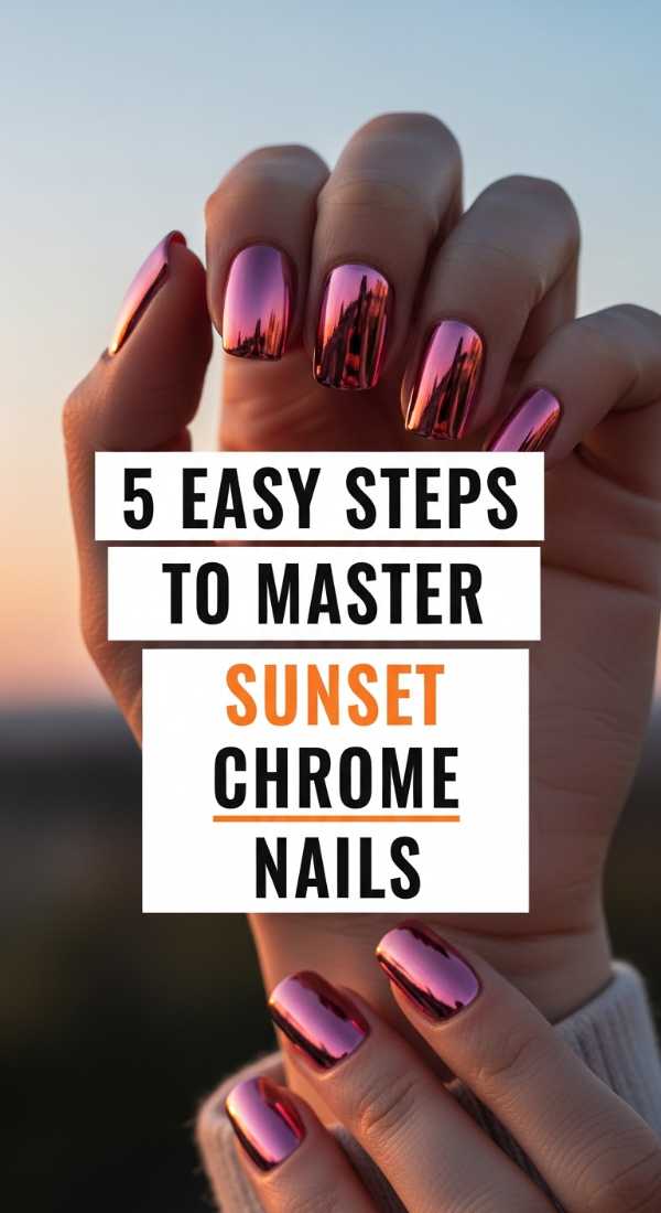 5 Easy Steps To Master Sunset Chrome Nails 6a05a3fc2366b