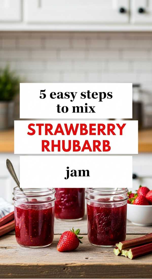 5 Easy Steps To Mix Strawberry Rhubarb Jam 69fd8cbe49aab