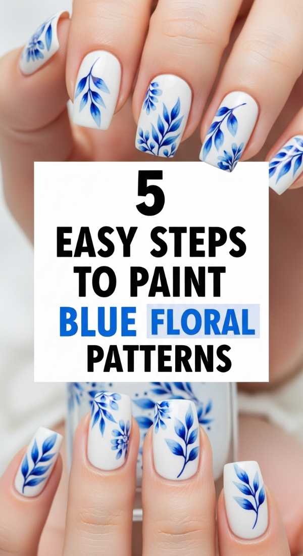 5 Easy Steps To Paint Blue Floral Patterns 69fc7f68b3f0e