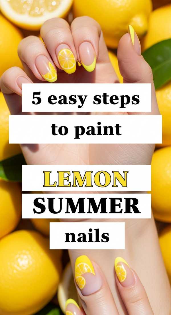 5 Easy Steps To Paint Lemon Summer Nails 6a0059e0c1a14