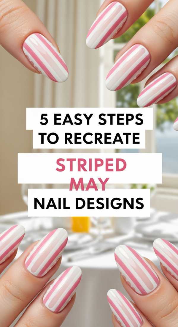 5 Easy Steps To Recreate Striped May Nail Designs 69fb9871b71ed