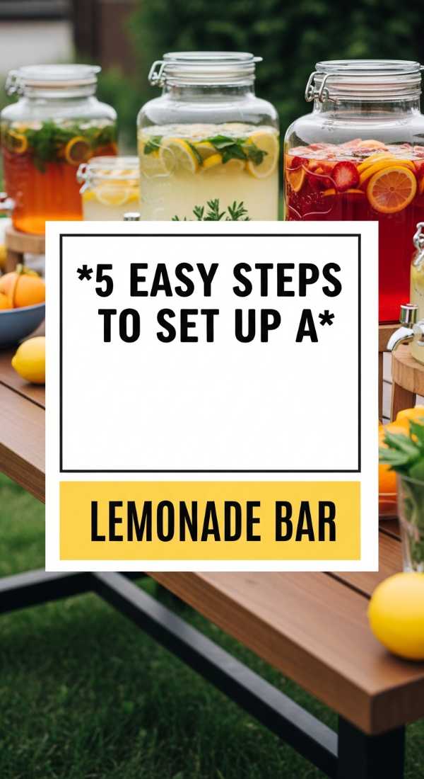 5 Easy Steps To Set Up A Lemonade Bar 6a06c3c066288