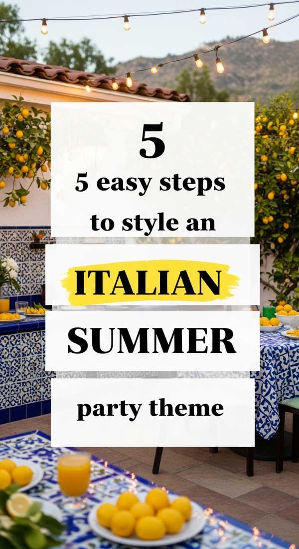 5 Easy Steps To Style An Italian Summer Party Theme 69f87161992b1