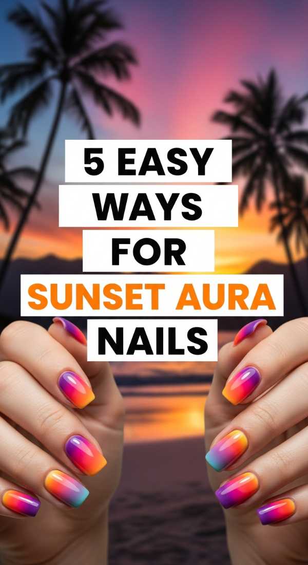 5 Easy Ways For Sunset Aura Nails 6a059989d3039