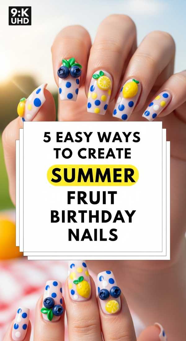 5 Easy Ways To Create Summer Fruit Birthday Nails 6a021e706a788