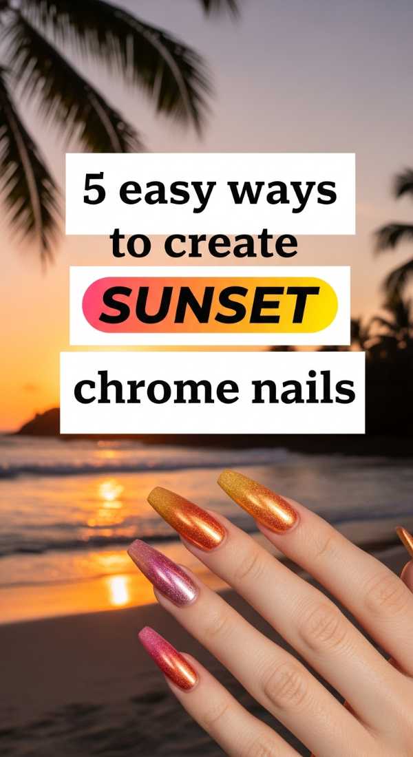 5 Easy Ways To Create Sunset Chrome Nails 6a059b2c83ecc