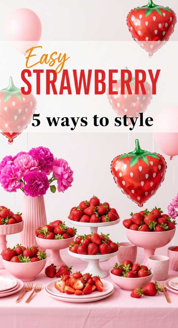 5 Easy Ways To Style A Strawberry Themed Party 6a057bc5940ab