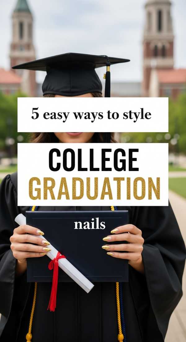 5 Easy Ways To Style College Graduation Nails 6a05989b8a1f0