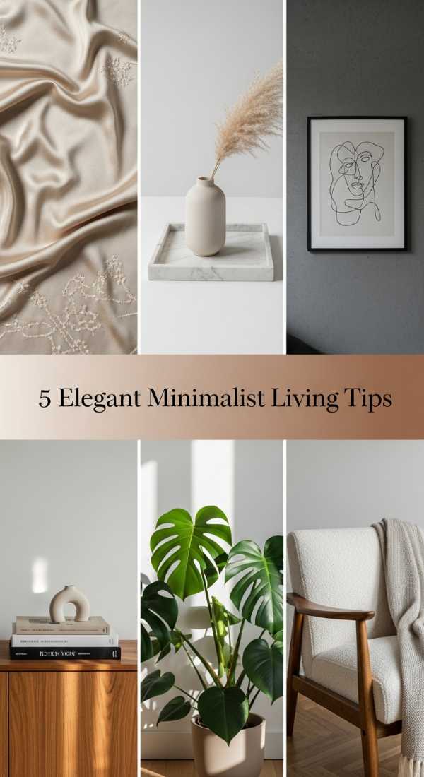 5 Elegant Minimalist Living Tips 6a0e9f0a0a164