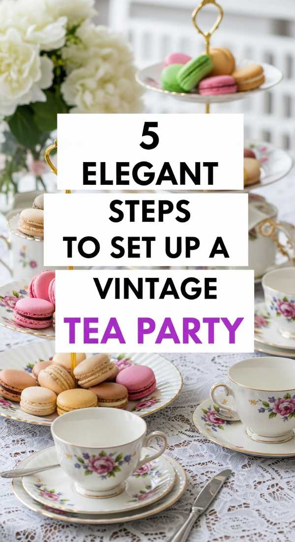 5 Elegant Steps To Set Up A Vintage Tea Party 6a021b1cc1bc7