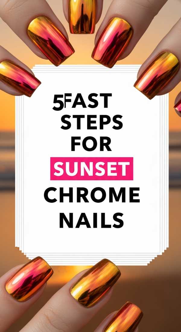 5 Fast Steps For Sunset Chrome Nails 6a05a3eb52f57