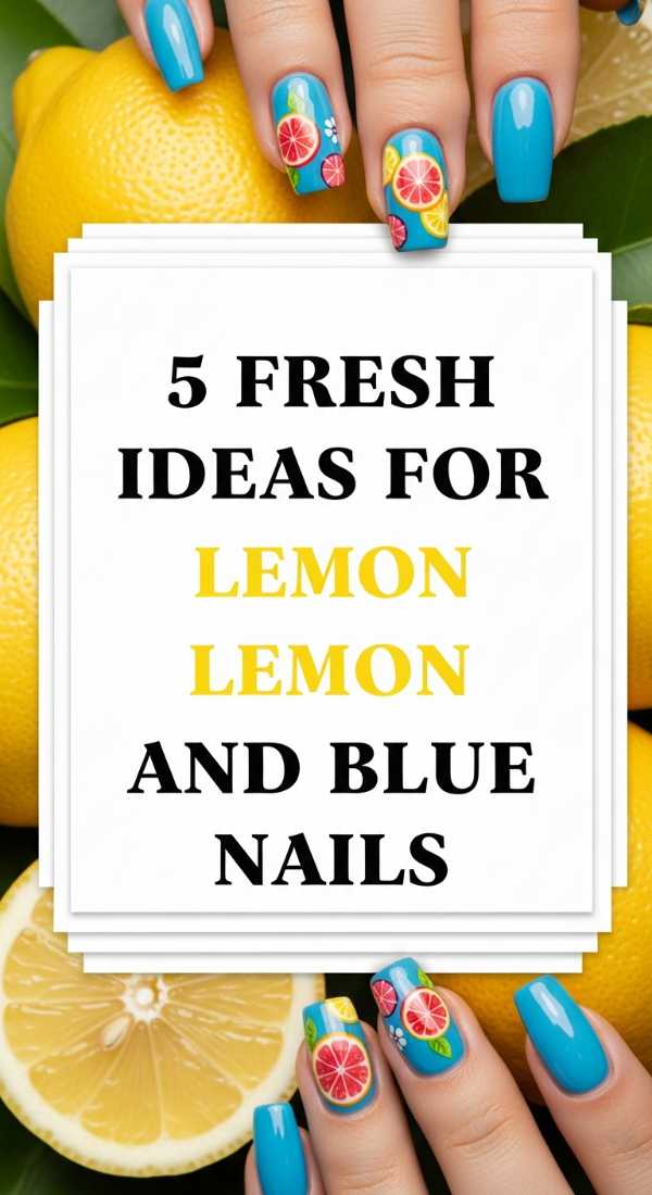 5 Fresh Ideas For Lemon And Blue Nails 6a0599a75ec47