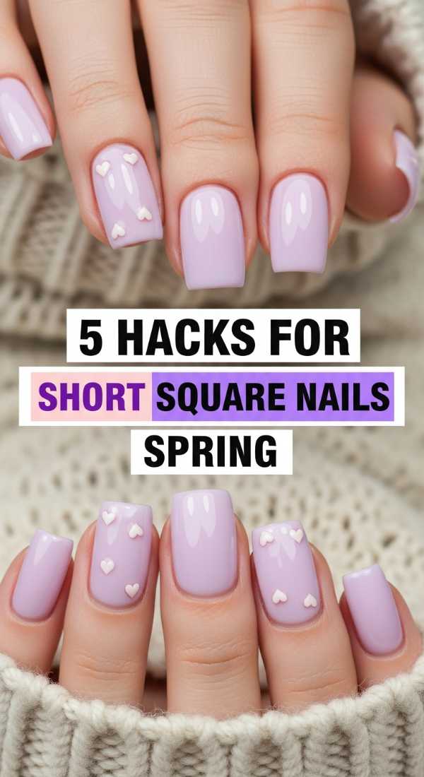 5 Hacks For Short Square Nails Spring 69fb987702ebb