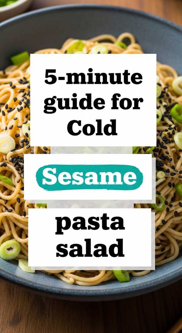 5 Minute Guide For Cold Sesame Pasta Salad 6a1098b47cde8