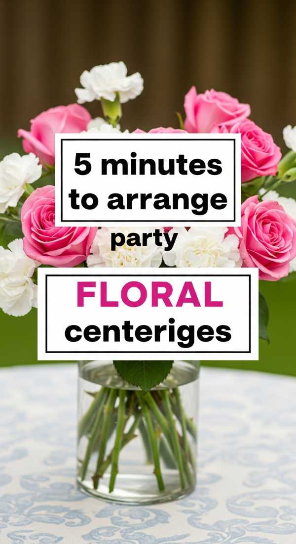 From Backyard to Bliss: How to Plan the Perfect Outdoor Bash 5 Minutes To Arrange Party Floral Centerpieces 6a0deefbe4eef