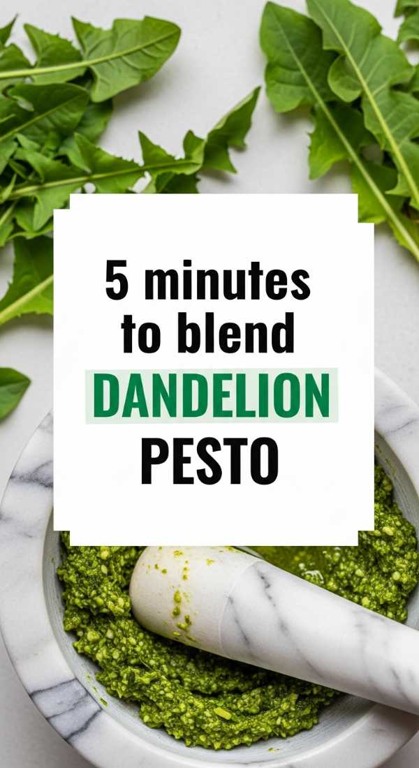 5 Minutes To Blend Dandelion Pesto 69f47f5a2650c