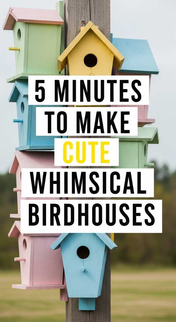 5 Minutes To Make Cute Whimsical Birdhouses 69f4858846514