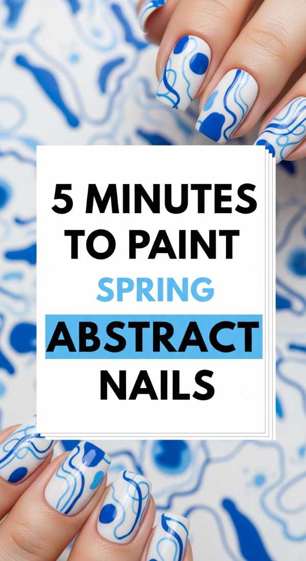5 Minutes To Paint Spring Abstract Nails 69fb97537a20d