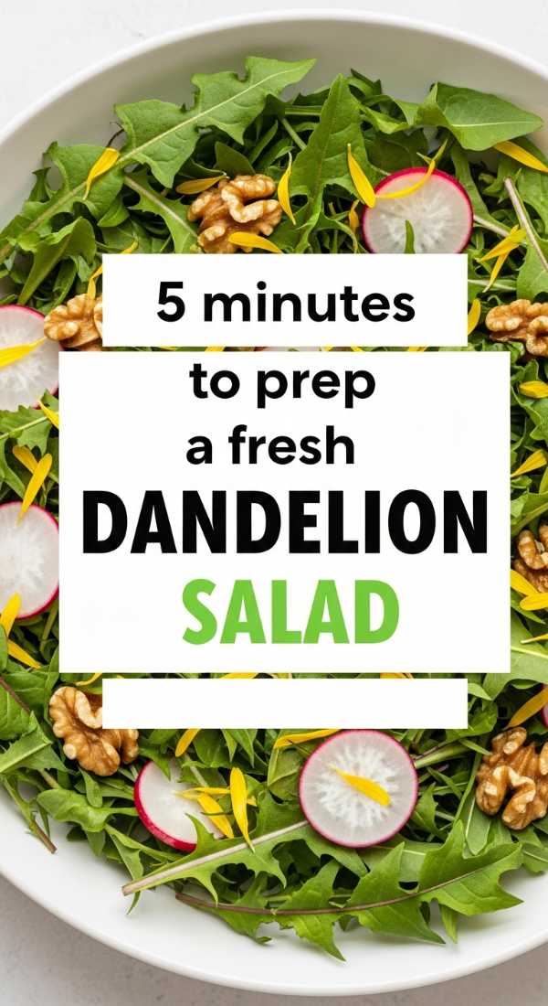 5 Minutes To Prep A Fresh Dandelion Salad 69f47b45cf69c