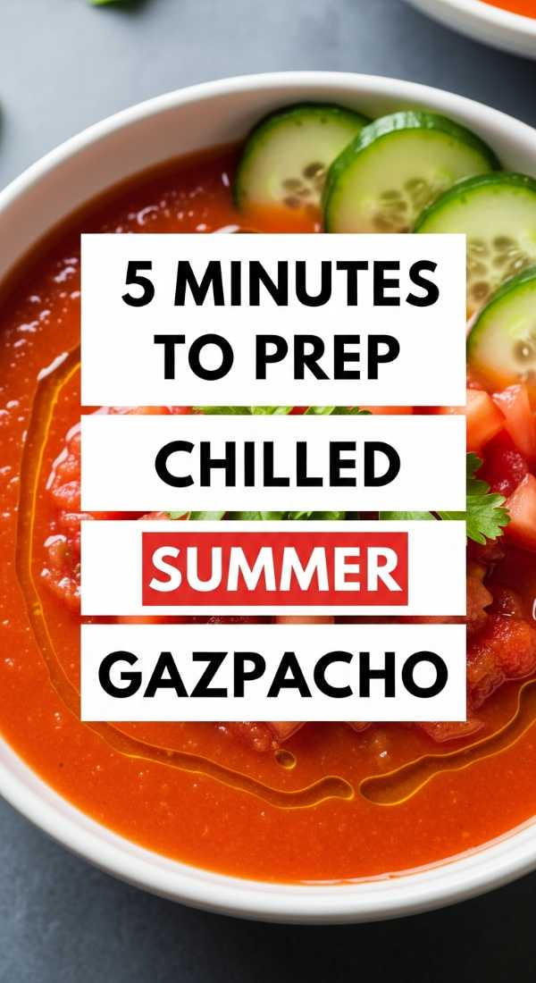 Sun, Sand, and Snacks: Your Ultimate Seasonal Flavor Handbook 5 Minutes To Prep Chilled Summer Gazpacho 6a070b56df22a