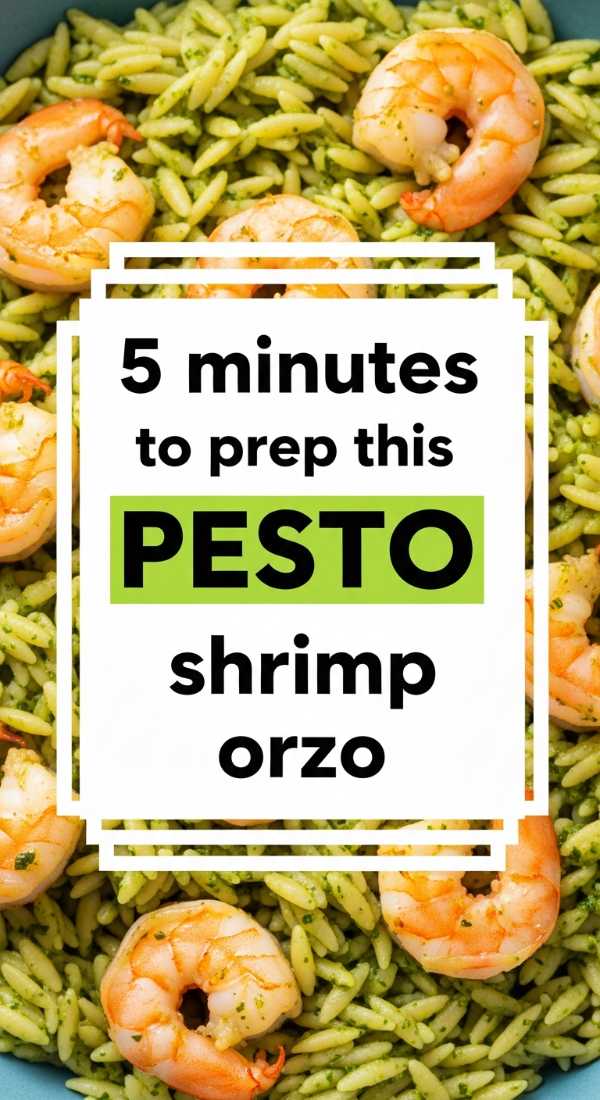 5 Minutes To Prep This Pesto Shrimp Orzo 6a001a8b04b9b