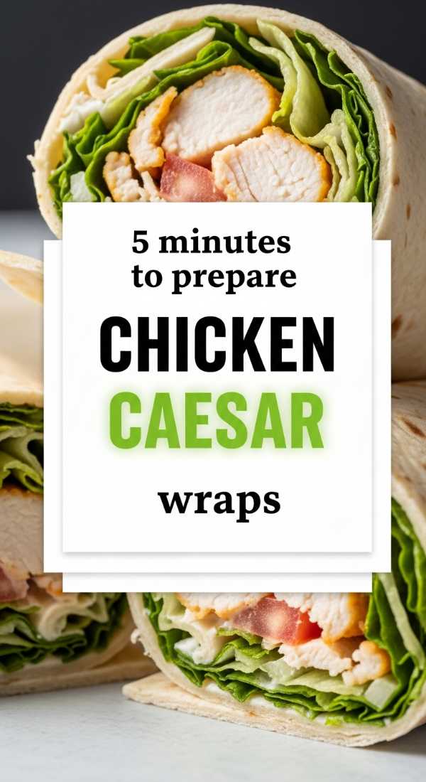 5 Minutes To Prepare Chicken Caesar Wraps 6a00161f36110