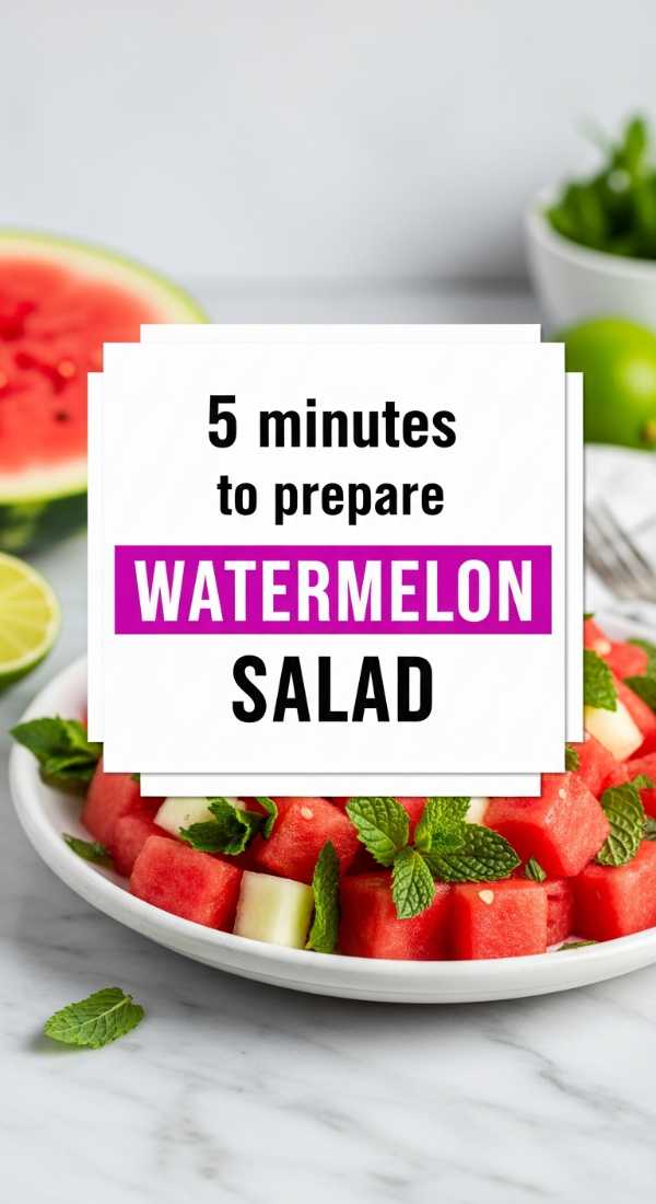 5 Minutes To Prepare Watermelon Salad 6a06c20885e4c