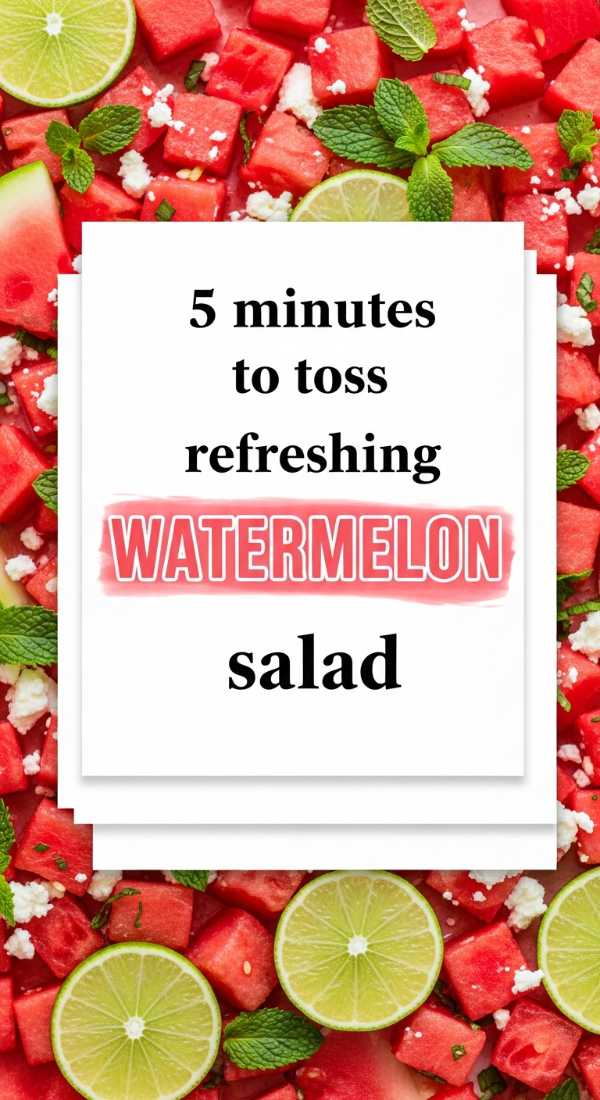 5 Minutes To Toss Refreshing Watermelon Salad 6a06c38e23257