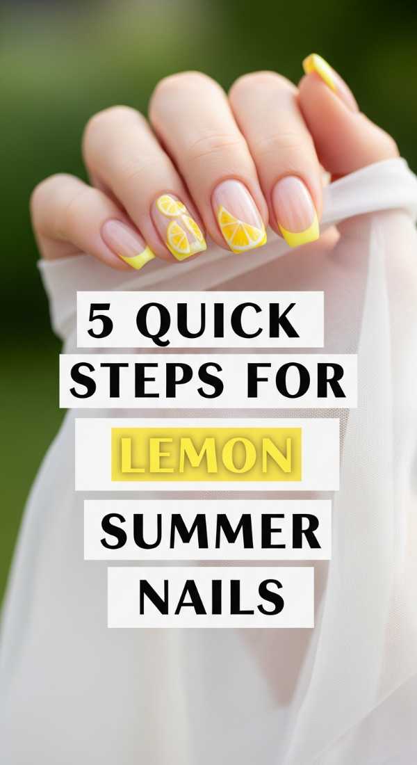5 Quick Steps For Lemon Summer Nails 6a0059db0c2b9