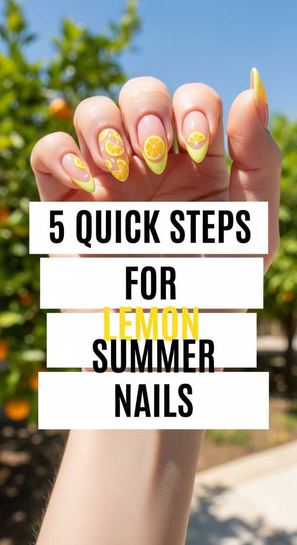 5 Quick Steps For Lemon Summer Nails 6a021e640ff69