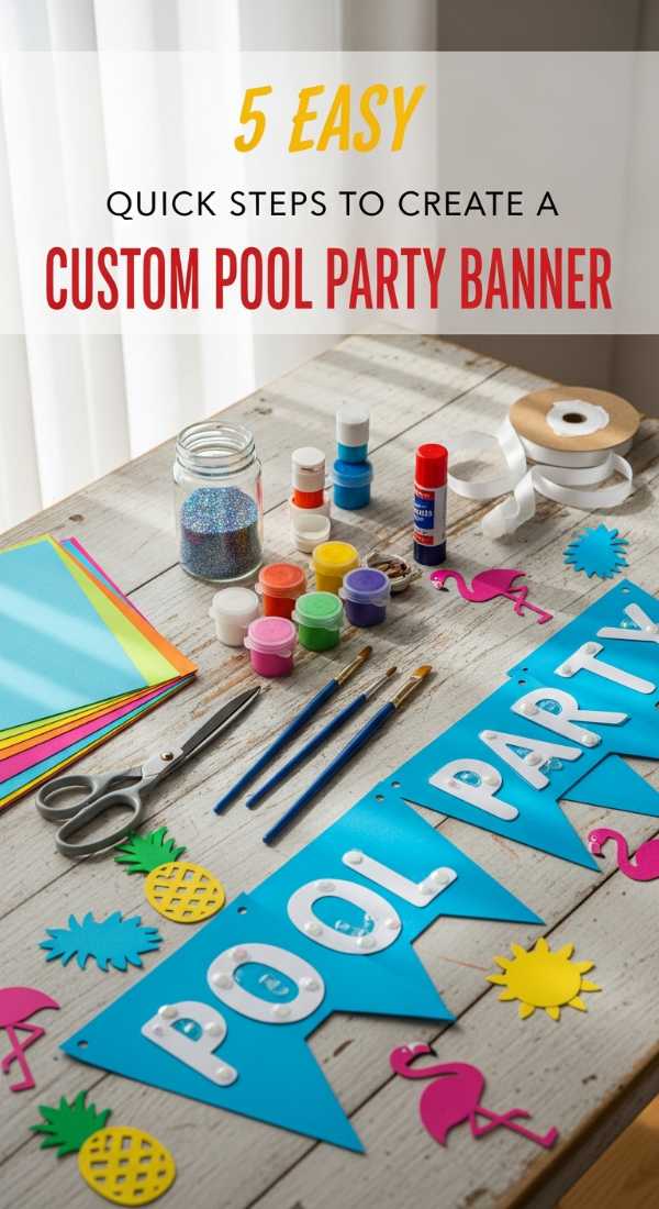 The Pool Party Checklist: Everything You Need for a Sun-Soaked Celebration 5 Quick Steps To Create A Custom Pool Party Banner 6a0dbfab086f7