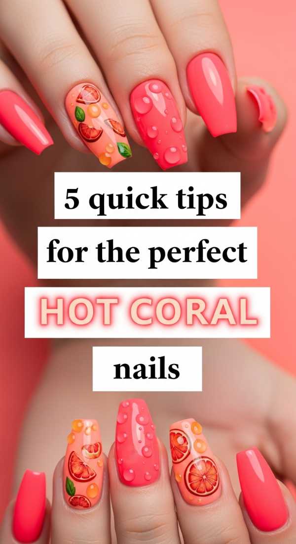 5 Quick Tips For The Perfect Hot Coral Nails 69ff5ab64bfd4