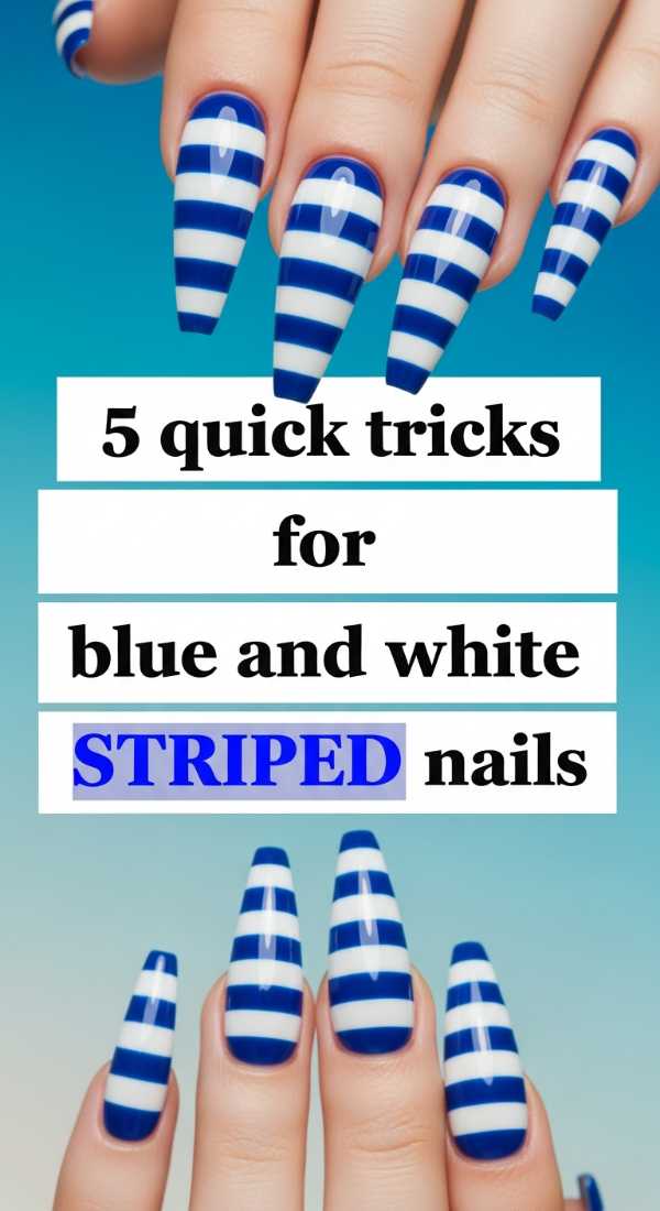 From Cobalt to Cream: The Ultimate Blue and White Nail Art Guide 5 Quick Tricks For Blue And White Striped Nails 69fc7e57ce5d0