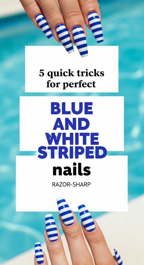 Ocean Breezes & Porcelain Patterns: Your Blue & White Nail Art Guide 5 Quick Tricks For Perfect Blue And White Striped Nails 69fc7f57eb205