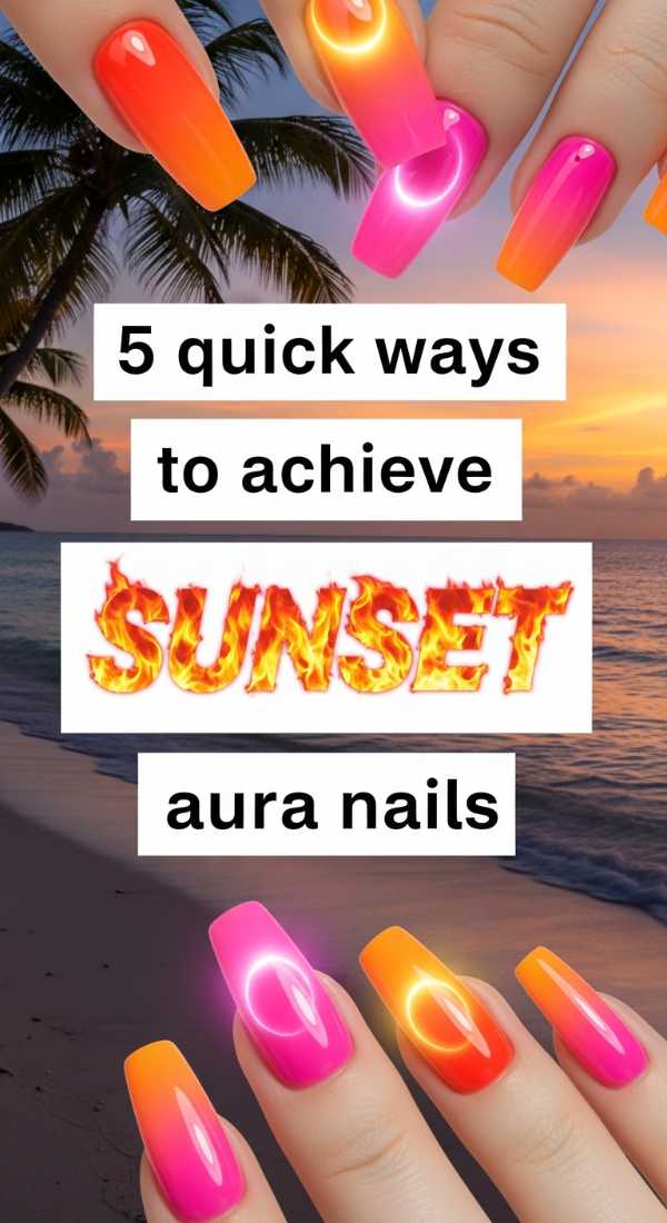5 Quick Ways To Achieve Sunset Aura Nails 6a059f873ed32