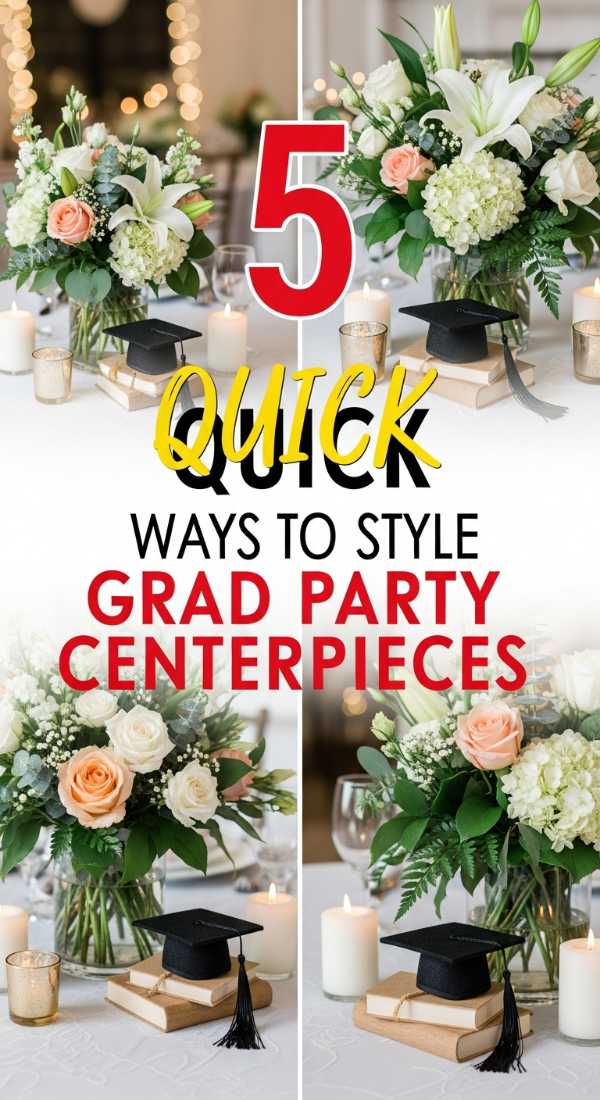 5 Quick Ways To Style Grad Party Centerpieces 69fae8ff69fba