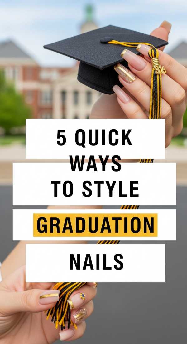 5 Quick Ways To Style Graduation Nails 6a05a3d934e85