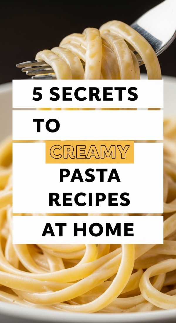 5 Secrets To Creamy Pasta Recipes At Home 6a10964ea4f28