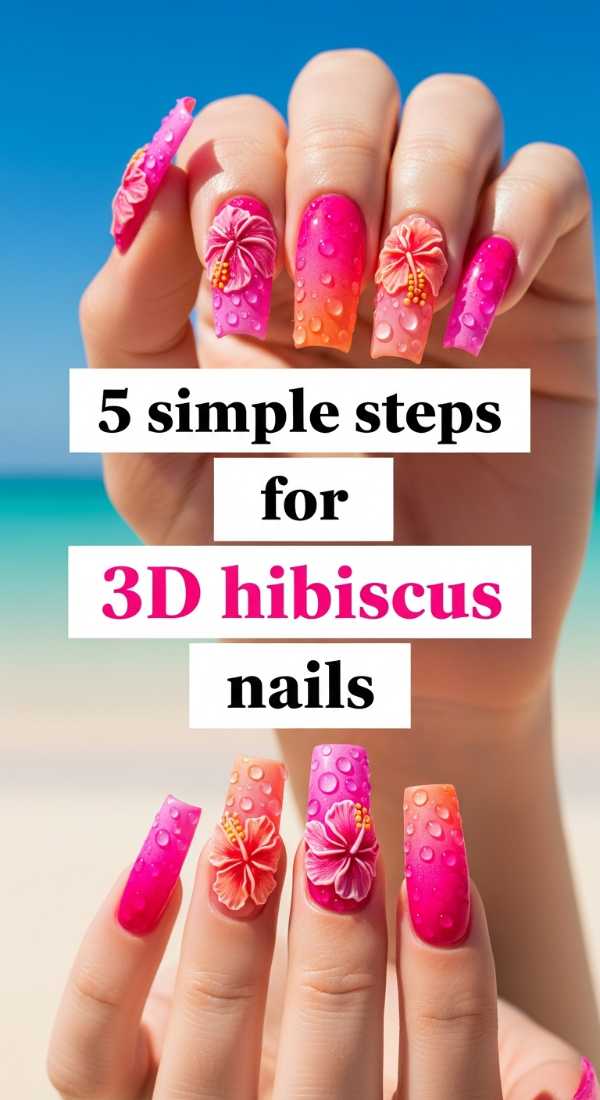5 Simple Steps For 3d Hibiscus Nails 6a0f0dbb73b33
