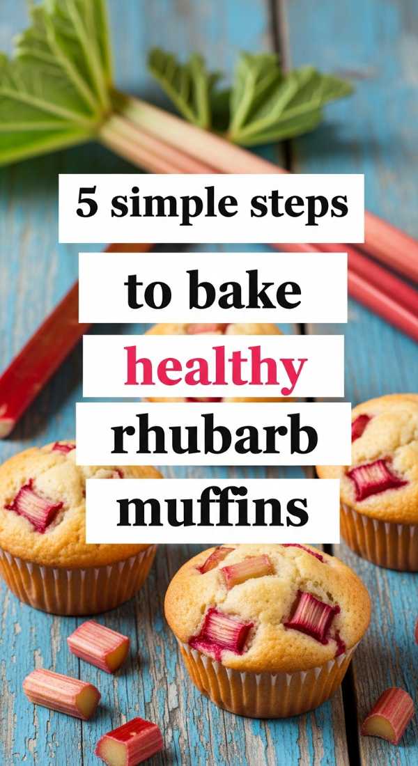 5 Simple Steps To Bake Healthy Rhubarb Muffins 69fd8cadcdb42