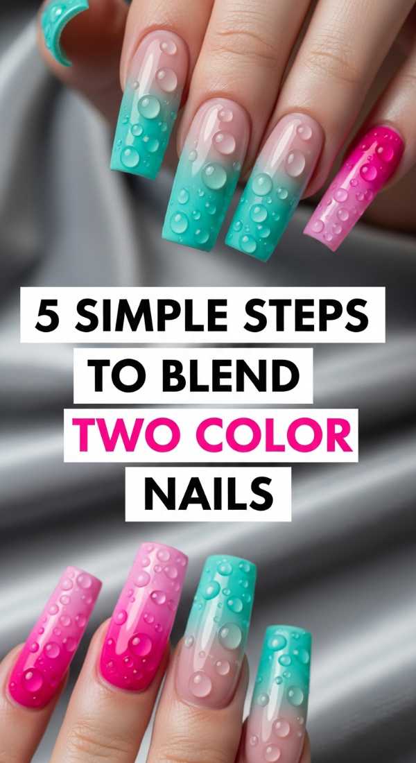 5 Simple Steps To Blend Two Color Nails 6a0f111fa5276