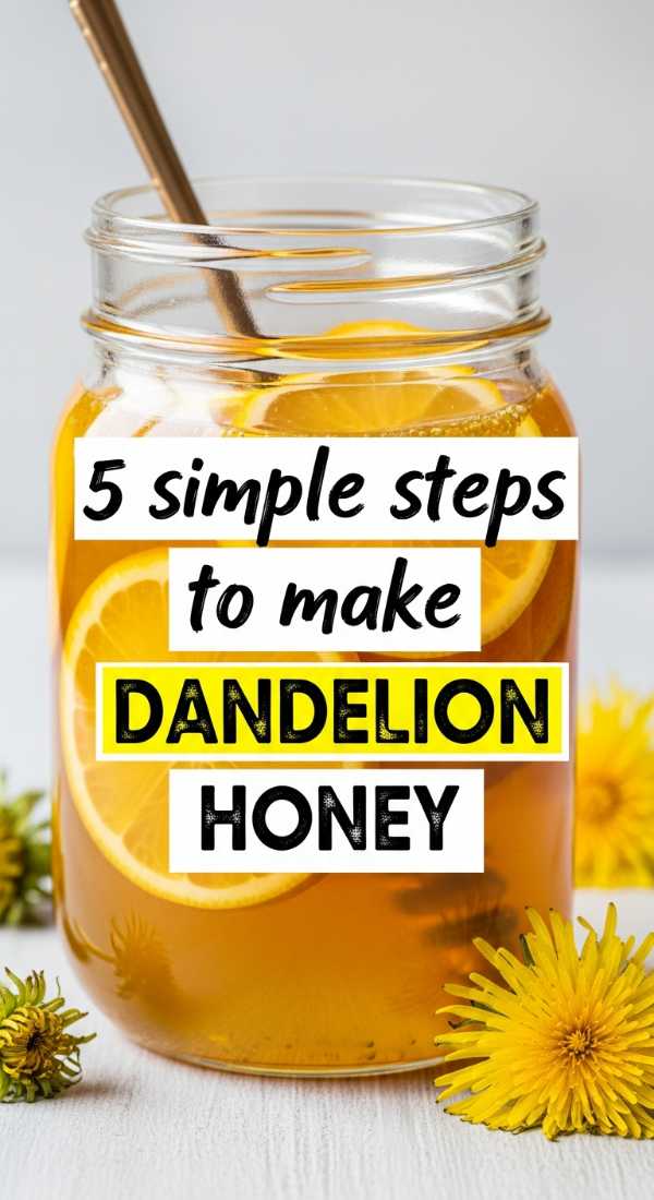 5 Simple Steps To Make Dandelion Honey 69fd8893c29c4